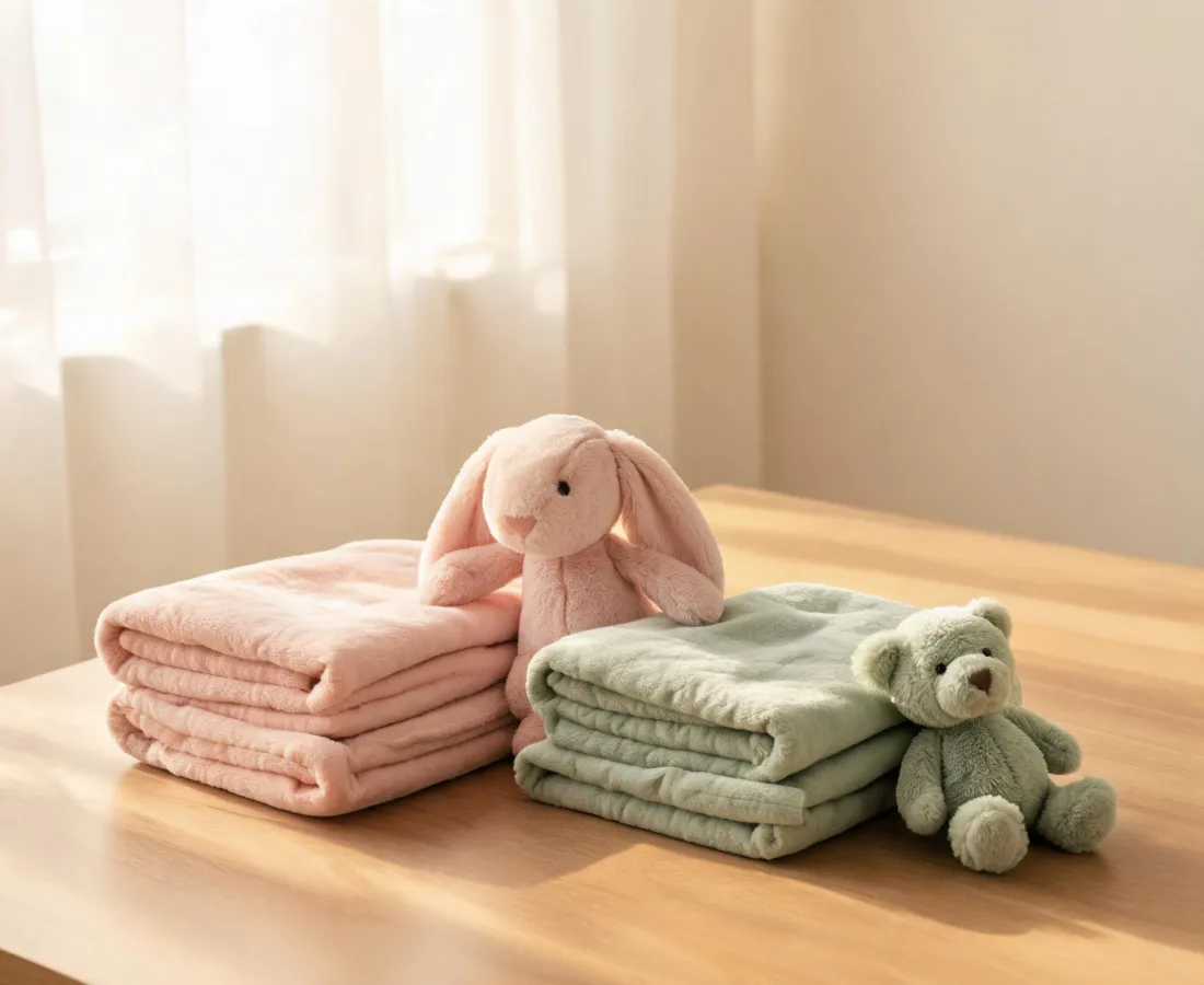 Jellycat plush friends in a warm nursery gift scene