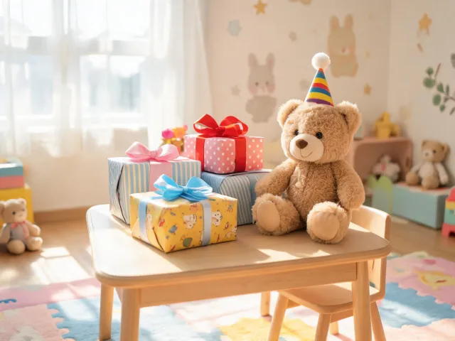Toddler birthday plush character